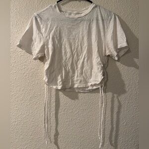 Universal Thread White Drawstring Crop Top